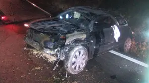 Tres jóvenes resultan heridos tras volcar el coche en el que viajaban en Ollacarizqueta