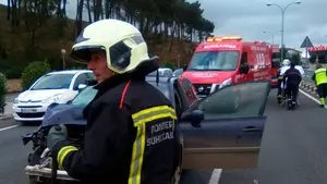 Accidente múltiple en Zizur Mayor: una persona es traslada al Hospital de Navarra con varios traumatismos