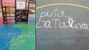 Vandalismo okupa: indignación en un colegio de la comarca de Pamplona atacado con pintadas