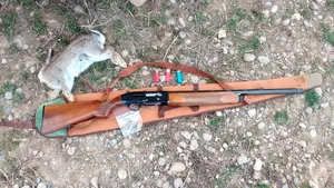 Sorprenden en Caparroso a un joven drogado mientras cazaba conejos con una escopeta
