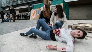 Un tren descarrila en Pamplona: el simulacro en la UNAV para alumnos de medicina con 8 muertos y heridos