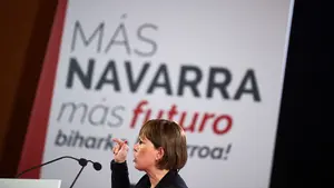 Geroa Bai esconde el euskera en su primer mitin electoral tras imponerlo en Pamplona por delante del castellano