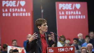 La alegría contenida de Chivite tras el CIS: "El reto no es ganar en las encuestas sino en las urnas"