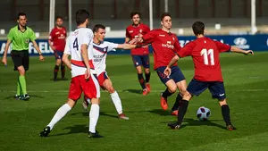 Pinchazo de Osasuna: el filial rojillo no pasa del empate ante la Mutilvera en las instalaciones de Tajonar