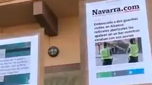 Los partidarios de la violencia señalan en Alsasua a los medios de comunicación que rechazan su odio