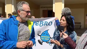 Unidas Podemos defiende el Río Ebro y pide "una nueva política hídrica" en una marcha celebrada en Lerín 