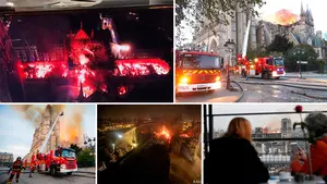 Los bomberos dan por "extinguido" el devastador incendio que ha calcinado la cubierta de Notre Dame
