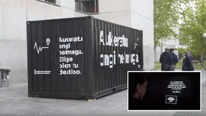 Instalan un 'simulador de accidentes' en Pamplona para concienciar sobre el peligro de conducir borracho