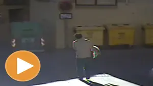 El angutioso vídeo en el que un hombre mata a golpes a su perro y lo arroja a un contenedor de basura