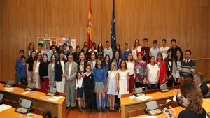 Hasta el Congreso de los Diputados: un alumno pamplonés gana un concurso de dibujo sobre los derechos de los niños