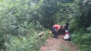 Rescatada en Baztan una senderista francesa de 75 años atrapada tras fracturarse el tobillo