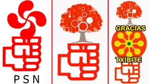 Las redes sociales adaptan el logotipo del PSOE a los acuerdos de Chivite con el nacionalismo vasco