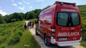 Accidente en una ruta ciclista de Sorogain: hospitalizado un hombre con una posible rotura de clavícula