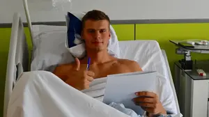 El portero navarro Sergey Hernández agradece los apoyos y ánimos recibidos por su problema de corazón