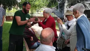 Regresan a su hábitat: residentes de la Misericordia y El Vergel sueltan autillos en Pamplona
