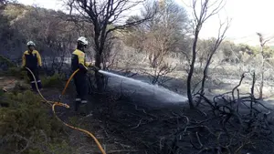 Bomberos dan por extinguido el incendio en Lezáun: el fuego ha afectado a bajo monte y carrascal
