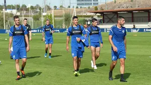 Arrasate, con seis lesionados, prepara el once titular ante el Valladolid con un partidillo en Tajonar