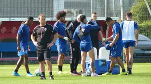 David García sigue con trabajo individual en el regreso de Osasuna a los entrenamientos en Tajonar