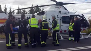 El fallecido en el accidente de Olite es un vecino de Estella de 47 años: brutal choque entre un tractor y un camión
