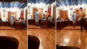 La alcaldesa de Viana (PSN) ordena a la Guardia Civil expulsar del pleno a un edil de NA+ para impedir un debate