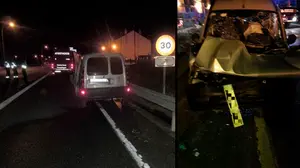 Un joven búlgaro, vecino de Tafalla, herido grave tras chocar contra un autobús en Beriáin
