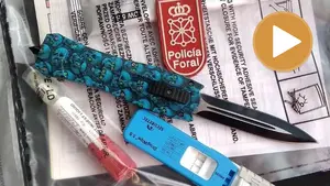 Denuncian a un conductor en Lodosa por dar positivo en cocaína e incautan una navaja automática