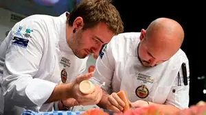 Un pincho elaborado por un chef navarro, elegido como el mejor 'bocado' de Espa&ntilde;a para tomar con cerveza