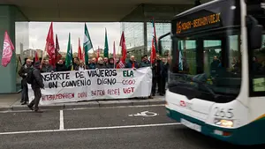 Huelga en el transporte de viajeros en Navarra: trabajadores exigen el control de la jornada de los conductores