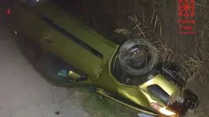 Herido un hombre de 41 años tras una salida de vía con varias vueltas de campana en Lerín