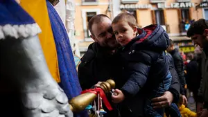 El orgullo de Pamplona: los 'peques' disfrutan de la última salida del año de la Comparsa