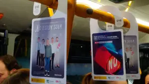 Las villavesas luchan contra la violencia de g&eacute;nero: as&iacute; es la nueva campa&ntilde;a que puede verse en Pamplona