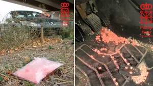 Droga hasta en el acelerador: detienen en Tudela a un hombre que viajaba en un coche cargado de pastillas