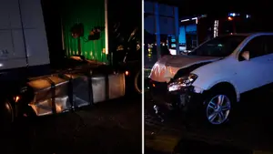 Colisión entre un coche y camión, un joven de 19 años herido en un accidente tráfico en Urroz Villa