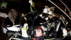 Las imágenes del terrible accidente en Estella en el que han fallecido dos niños: una escena espeluznante