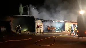 Susto nocturno: las llamas devastan una empresa de Cortes dedicada a trabajar con madera