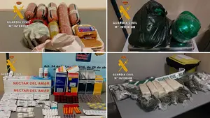 Desde 'nectar del amor' a carne ilegal: los objetos prohibidos que llegan al aeropuerto de Noáin