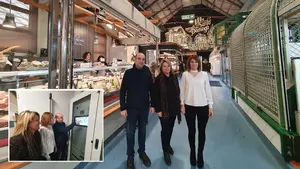 Un mercado del centro de Pamplona, pionero en España en instalar un innovador sistema de calefacción