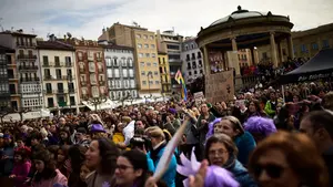 El colectivo feminista exige en Pamplona a las mujeres que se involucren en su movimiento y sus protestas