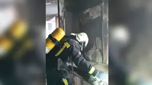Incendio en el centro de Pamplona: un matrimonio de avanzada edad atendido y los vecinos evacuados