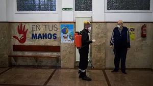 La UME desinfecta residencias en Pamplona y Sangüesa y un hotel en la Ribera para que acoga pacientes