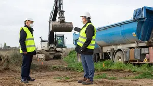 Las obras del Canal de Navarra se reactivan a su paso por Peralta y podrán abastecer 1.200 nuevas hectáreas