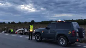 Aparatoso accidente en Corella: un conductor se sale de la vía con su vehículo en la N113