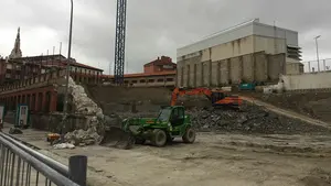 El grupo DomusVi retoma las obras para construir una residencia en el antiguo campo de los Paúles en Pamplona