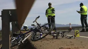 Herido en la PA-30 un ciclista que ha sufrido varias contusiones tras chocar con la parte trasera de un camión