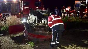 Accidente en Falces: cuatro personas resultan heridas, una de ellas grave, en una salida de vía con vuelco