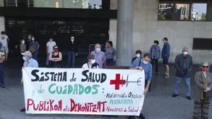Sanitarios navarros piden en Pamplona una sanidad y una industria farmacéutica públicas tras lo vivido con el Covid-19