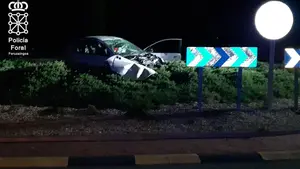 Herido grave un vecino de San Adrián tras salirse de la vía con su coche en la travesía de Mendavia