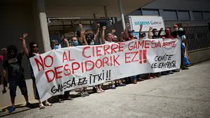 Huelga y manifestación: las 'armas' de los trabajadores de Gamesa para luchar contra su cierre en Aoiz