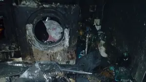 Un incendio provoca importantes daños materiales en una céntrica vivienda de Pamplona 