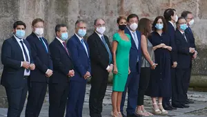 Chivite llega a la Conferencia de Presidentes para debatir los criterios del reparto de los fondos europeos